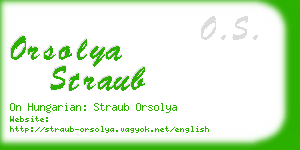 orsolya straub business card